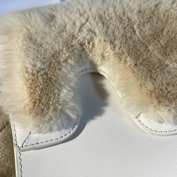 Neely and Chloe bag from Anthropologie. Faux white fur. So cute on totally in - Picture 2 of 6